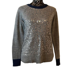 JC Penney JCP NWT Grey Blue‎ Sweater Sequins Girls Medium